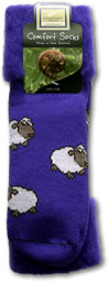 Bed Socks - Purple Sheep