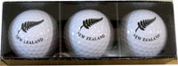 Set of 3 Golf Balls with the NZ Fern on each