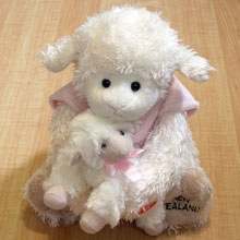 Sheep Mum and Baby - Pink